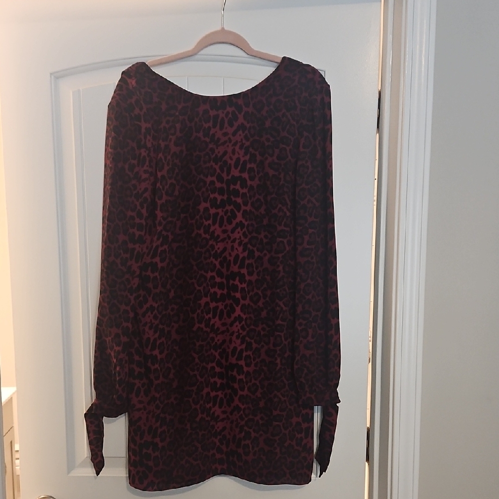 Dress the Population Black and Red Long Sleeve Dress
